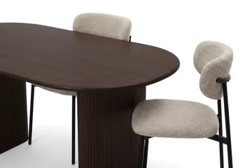 Noira Matgrupp rektangulärt 180 cm Rökt Ek med 6 Lucy Matstolar - Rökt ek - Products - Möbler - Bord & matgrupp - Matgrupp