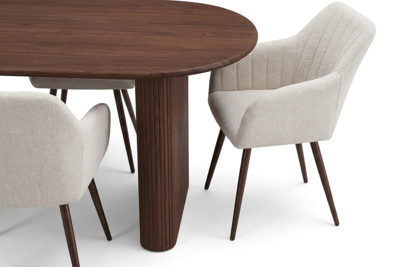 Noira Matgrupp rektangulärt 180 cm Valnöt med 6 Filippa Matstolar - Valnöt - Products - Möbler - Bord & matgrupp - Matgrupp
