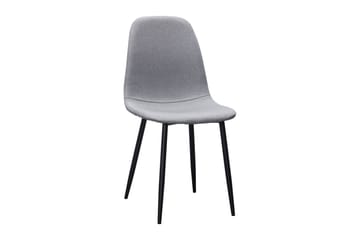 Noira Ovalt Matbord 220 cm Svart +  6 st Nibe stol grå med svarta ben - Svart/Grå - Products - Möbler - Bord & matgrupp - Matgrupp