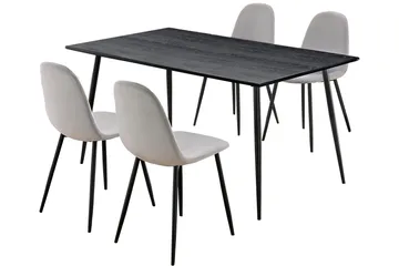 Oktoos Matgrupp 160 cm - Grå/Svart - Products - Möbler - Bord & matgrupp - Matgrupp