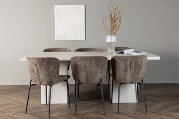 Olga Matgrupp 200 cm Rektangulär med 6 Modesto Stolar - Mörkgrå - Products - Möbler - Bord & matgrupp - Matgrupp