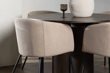 Olivia Matgrupp 110 cm Rund med 4 Berit stolar - Beige - Products - Möbler - Bord & matgrupp - Matgrupp