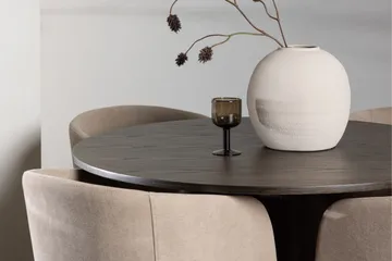 Olivia Matgrupp 110 cm Rund med 4 Berit stolar - Beige - Products - Möbler - Bord & matgrupp - Matgrupp