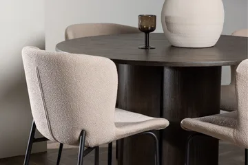 Olivia Matgrupp 110 cm Rund med 4 Modesto stolar - Mörkgrå - Products - Möbler - Bord & matgrupp - Matgrupp