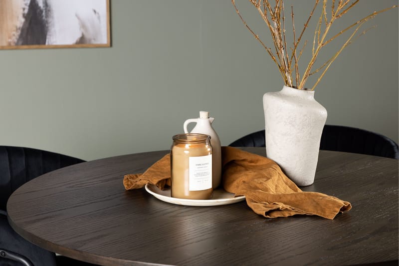 Olivia Matgrupp 110 cm Rund med 4 Selma Stolar - Svart - Products - Möbler - Bord & matgrupp - Matgrupp