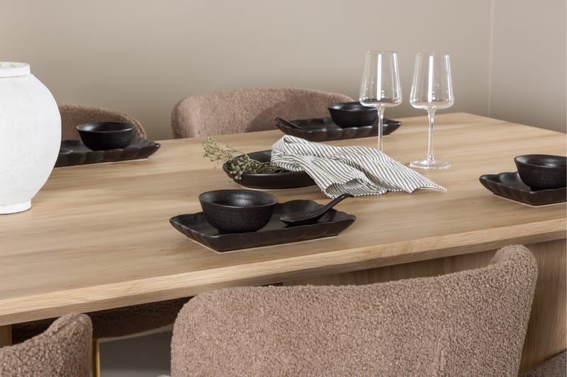 Olivia Matgrupp 210 cm Rektangulär med 6 Modesto stolar - Whitewash/Brun - Products - Möbler - Bord & matgrupp - Matgrupp