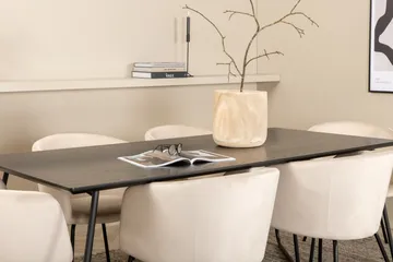 Petra Matgrupp 190 cm Rektangulär med 6 Berit stolar - Beige - Products - Möbler - Bord & matgrupp - Matgrupp