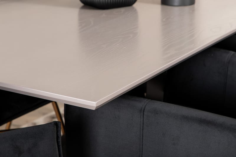 Piazza Matgrupp 180 cm Rektangulär med 6 Petra stolar - Svart - Products - Möbler - Bord & matgrupp - Matgrupp