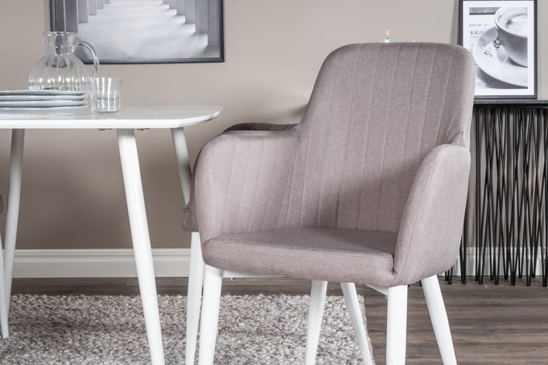 Polar Matgrupp 120 cm Rektangulär med 4 Comfort stolar - Grå - Products - Möbler - Bord & matgrupp - Matgrupp