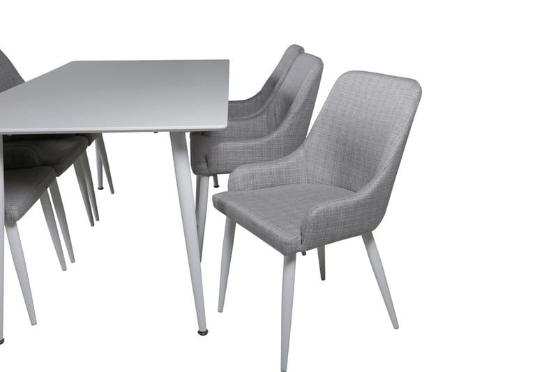 Polar Matgrupp 180 cm Rektangulär med 6 Plaza stolar - Grå - Products - Möbler - Bord & matgrupp - Matgrupp