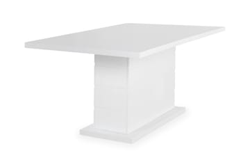 Ratliff Matbord 180 cm Förlängningsbart med illäggsskiva +  6 st Nibe stol svart med ek ben - Vit/Svart - Products - Möbler - Bord & matgrupp - Matgrupp