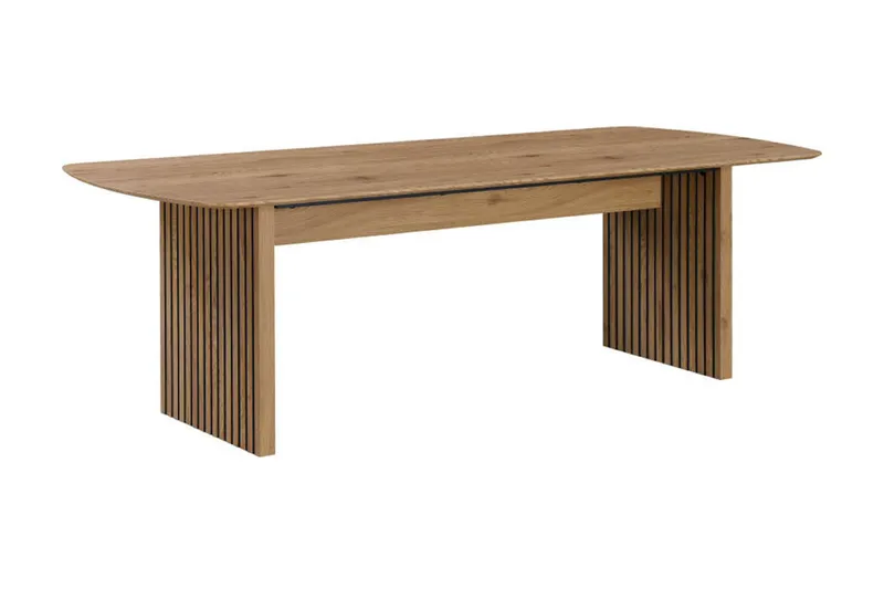 Richeto Matbord 180 cm ek +  6 st Nibe stol beige med ek ben - Ek - Products - Möbler - Bord & matgrupp - Matgrupp