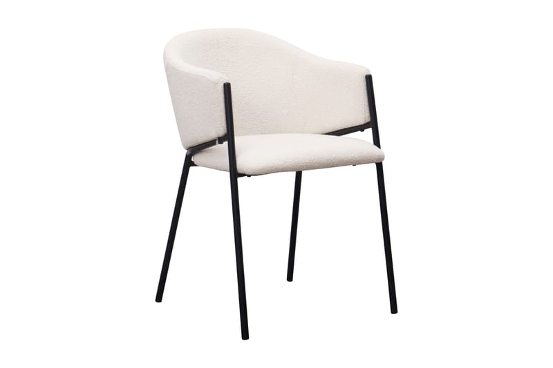 Richeto Matbord 240 cm med 6 Filip Matstolar - Naturlig finish / Vit Bouclé - Products - Möbler - Bord & matgrupp - Matgrupp