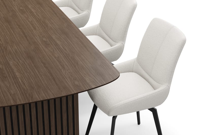 Richeto Matgrupp 240 cm med 6 Mora Snurrstolar - Rökt ek/Ljusbeige - Products - Möbler - Bord & matgrupp - Matgrupp