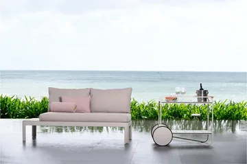 Portals Rullbord 92 cm - Vit/trä - Products - Möbler - Bord & matgrupp - Serveringsvagn & serveringsbord - Rullvagn, rullbord & serveringsbord