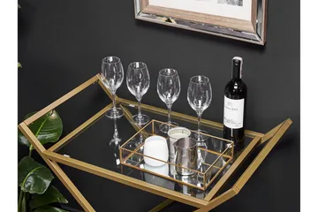 Serveringsvagn glas/guld IVERA - Guld - Products - Möbler - Bord & matgrupp - Serveringsvagn & serveringsbord - Rullvagn, rullbord & serveringsbord