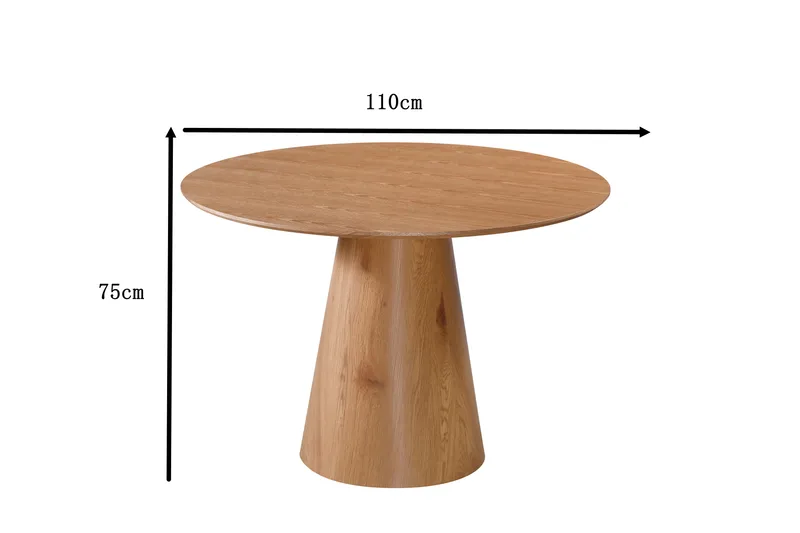 Siena Matbord Runt 110cm - Ek - Products - Möbler - Bord & matgrupp - Matbord & köksbord