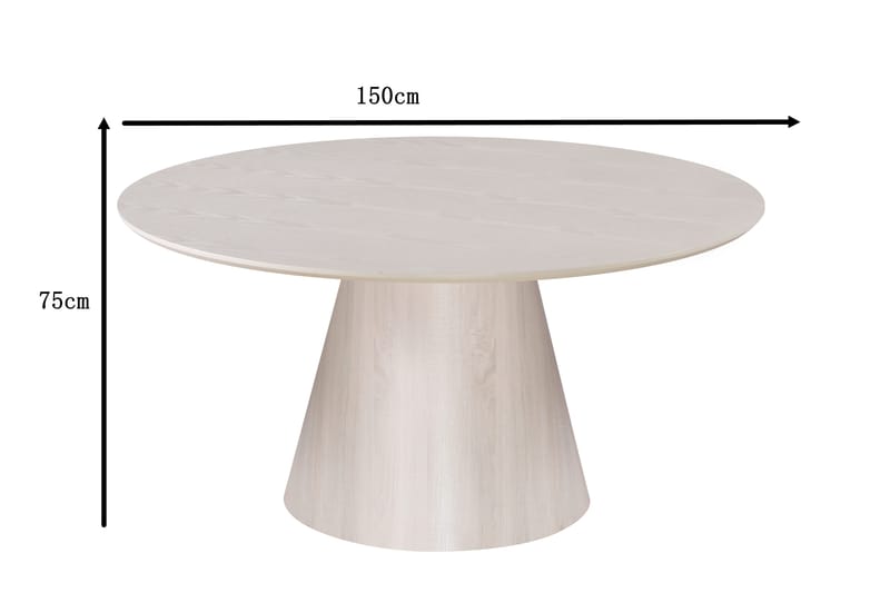 Siena Matbord Runt 150cm - Whitewash - Products - Möbler - Bord & matgrupp - Matbord & köksbord