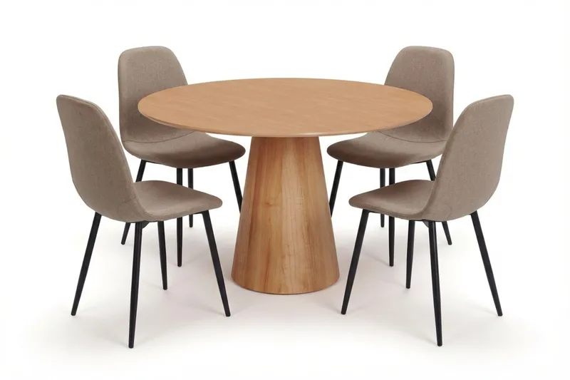 Siena Matgrupp runt 110 cm Ek med 4 Nibe Matstolar - Ek - Products - Möbler - Bord & matgrupp - Matgrupp
