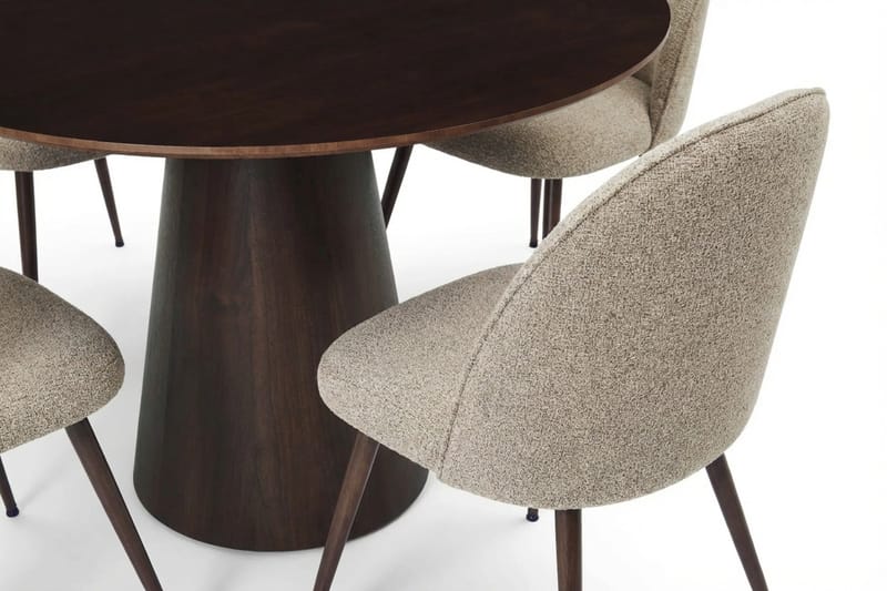 Siena Matgrupp runt 110 cm Rökt Ek med 4 Nibe Plus Matstolar - Rökt ek - Products - Möbler - Bord & matgrupp - Matgrupp