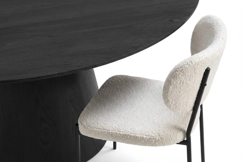 Siena Matgrupp runt 150 cm Svart med 6 Gemmiano Matstolar - Svart - Products - Möbler - Bord & matgrupp - Matgrupp