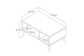 Soffbord Elrasmo Soffbord 90x54x90 cm Brun - Products - Möbler - Bord & matgrupp - Soffbord