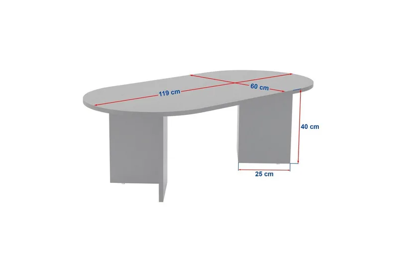 Soffbord Hasina Vit - Vit - Products - Möbler - Bord & matgrupp - Soffbord