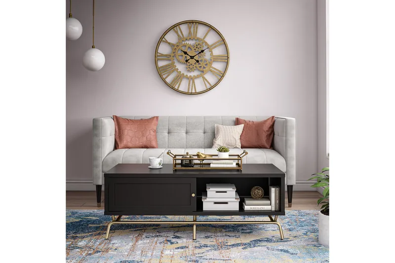 Nova Soffbord 122 cm med Förvaring Svart - CosmoLiving - Products - Möbler - Bord & matgrupp - Soffbord - Soffbord med förvaring