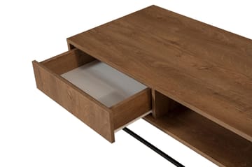 Pocono Soffbord 120 cm med Förvaring Hylla + Låda - Mörkbrun/Svart - Products - Möbler - Bord & matgrupp - Soffbord - Soffbord med förvaring