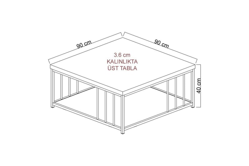 Zenn Soffbord 90x90 cm Svart - Hanah Home - Products - Möbler - Bord & matgrupp - Soffbord