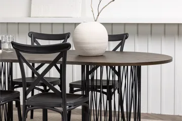 Stone Matgrupp 220 cm Oval med 4 Crosett stolar - Svart - Products - Möbler - Bord & matgrupp - Matgrupp