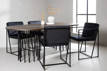 Stone Matgrupp 220 cm Oval med 4 Richmond stolar - Svart - Products - Möbler - Bord & matgrupp - Matgrupp