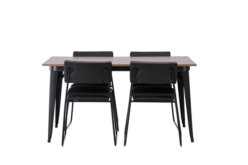 Tempe Matgrupp 140 cm Rektangulär med 4 Kenth Stolar - Svart - Products - Möbler - Bord & matgrupp - Matgrupp