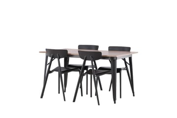 Tempe Matgrupp 140 cm Rektangulär med 4 Ursholmen stolar - Svart - Products - Möbler - Bord & matgrupp - Matgrupp