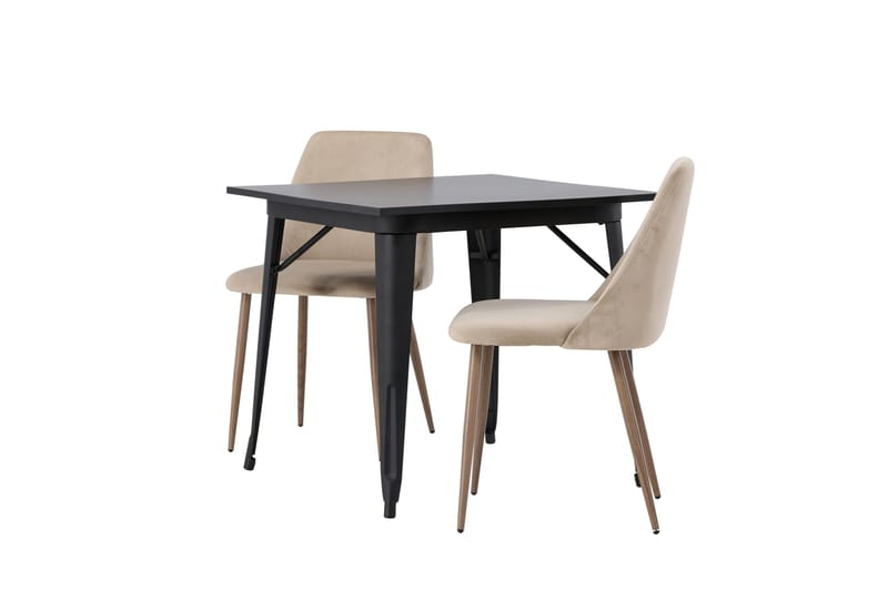 Tempe Matgrupp 80 cm Rektangulär med 2 Night Stolar - Svart - Products - Möbler - Bord & matgrupp - Matgrupp