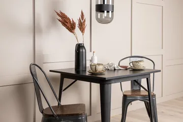 Tempe Matgrupp  80 cm Rektangulär med 2 Tempe stolar - Mörkgrå - Products - Möbler - Bord & matgrupp - Matgrupp