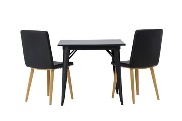 Tempe Matgrupp 80 cm Rektangulär med 2 Today stolar - Svart - Products - Möbler - Bord & matgrupp - Matgrupp