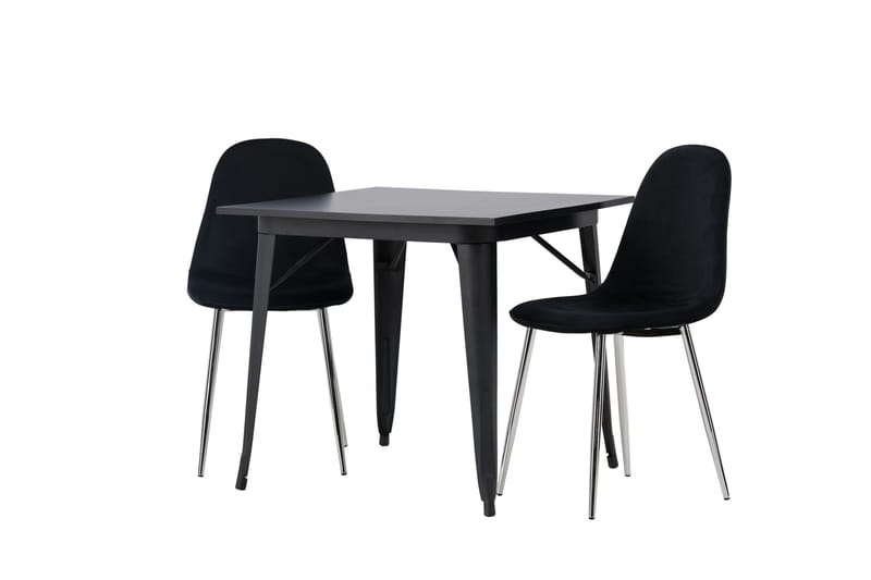 Tempe Matgrupp 80 cm Rektangulär med 2 Polar stolar - Svart - Products - Möbler - Bord & matgrupp - Matgrupp