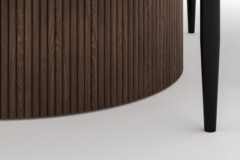 Uppveda Matbord 120 cm Rund med 4 Sawako Stolar - Brun - Products - Möbler - Bord & matgrupp - Matgrupp