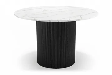 Uppveda Matbord 120 cm Rund med 4 Sawako Stolar - Svart/Vit - Products - Möbler - Bord & matgrupp - Matgrupp