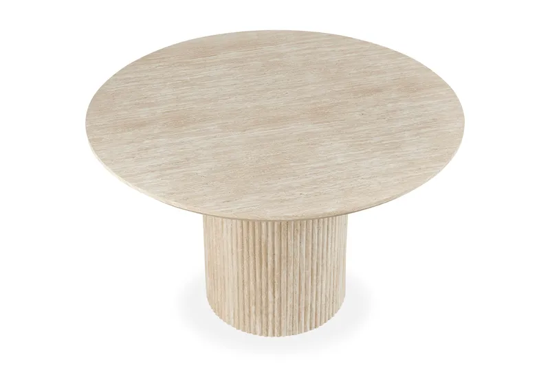 Uppveda Matbord Runt 120 cm Travertin utseende - Beige - Products - Möbler - Bord & matgrupp - Matbord & köksbord