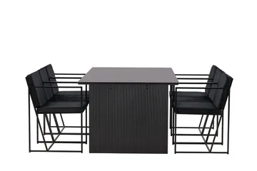 Vail Matgrupp 200 cm Rektangulär med 6 Richmond stolar - Svart - Products - Möbler - Bord & matgrupp - Matgrupp