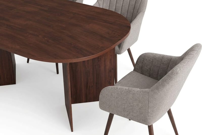 Vera Matgrupp rektangulärt 180 cm Valnöt med 6 Filippa Matstolar - Valnöt - Products - Möbler - Bord & matgrupp - Matgrupp