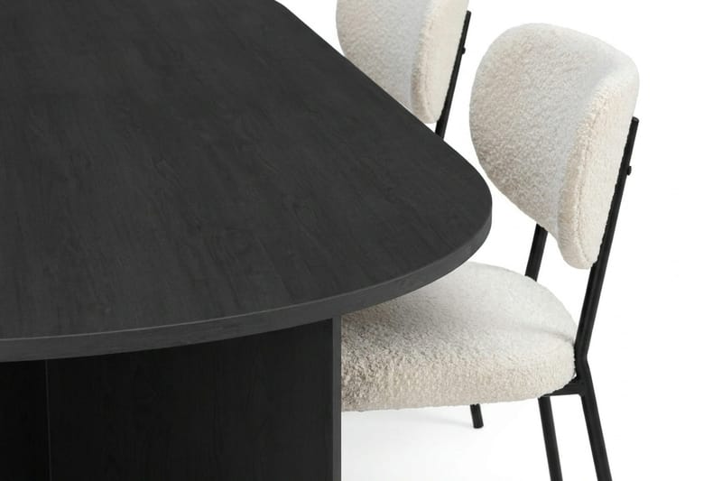 Vera Matgrupp rektangulärt 220 cm Svart med 6 Gemmiano Matstolar - Svart - Products - Möbler - Bord & matgrupp - Matgrupp