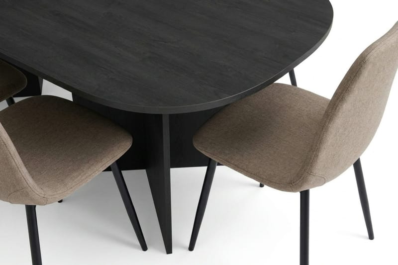 Vera Matgrupp rektangulärt 220 cm Svart med 6 Nibe Matstolar - Svart - Products - Möbler - Bord & matgrupp - Matgrupp