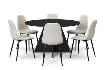 Beige/Svarta metallben - Svart