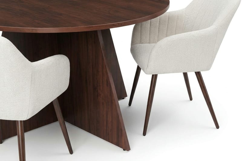 Vera Matgrupp runt 150 cm Valnöt med 6 Filippa Matstolar - Valnöt - Products - Möbler - Bord & matgrupp - Matgrupp