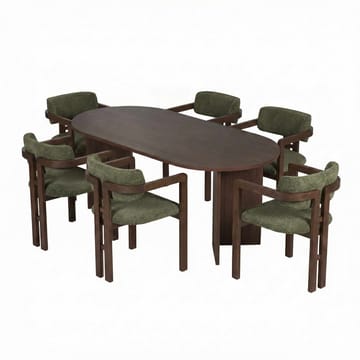 Vintar Matbord- och stolset 180x75x90 cm 7 delar