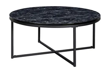 Willowdale Soffbord 80 cm Runt - Svart/Grå - Products - Möbler - Bord & matgrupp - Soffbord