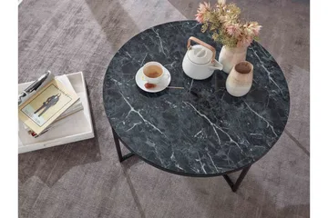 Willowdale Soffbord 80 cm Runt - Svart/Grå - Products - Möbler - Bord & matgrupp - Soffbord